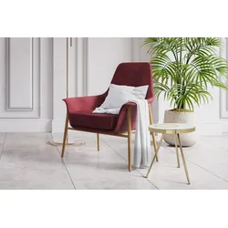 Beistelltisch KAYOOM "Morrison 2025, Beistelltisch aus Eisen", grün (hellmint, gold), B:41cm H:47cm T:41cm, 100% Eisen, Tische, Handarbeit, lackierter Tisch mit Metalleffekten, auf 3-Beinen