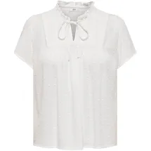 Jdy Kurzarmbluse JDYLIMA LIFE S/S TOP WVN NOOS Weiß 38