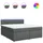 vidaXL Boxspringbett 180 x 200 cm Dunkelgrau