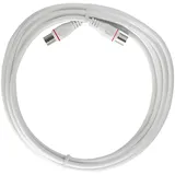 Axing EAK 301-80 Endgeräteanschlusskabel 3 m F-Quickfix F-Stecker 4-fach geschirmt Modemkabel für Kabelmodem DATA CATV Kabelfernsehen