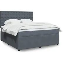 vidaXL Boxspringbett 180 x 200 cm Dunkelgrau