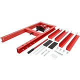 Hydraulische Werkstattpresse - H-Rahmen Bodenpresse - Presskraft 6 t - Mit Pressplatten - - Für Garage und Werkstatt - Rot