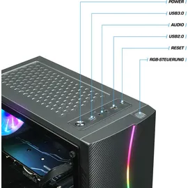 kiebel.de Gaming-PC Wooden V AMD Ryzen 5 5500 4,0 GHz 32 GB RAM 1 TB SSD RX 7600 Win 11