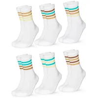 Occulto Roger Tennissocken 6er Pack Weiß/Türkis 47-50