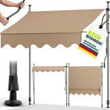 tillvex Balkonmarkise 150 cm taupe