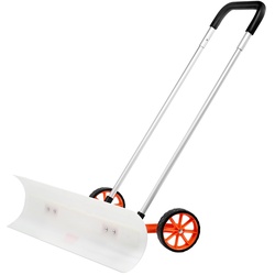 VEVOR Schneeschieber mit Rädern 94cm Schneeschaufel ABS-Kunststoff Aluminiumlegierung Schneeschippe Seitenwinkel von 15° Schneeräumer Schneeräumgeräte Rückenschonender Schneeschieber