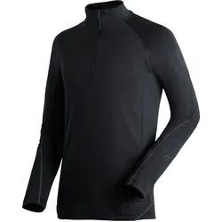 Funktionsshirt MAIER SPORTS "Roger", Herren, Gr. 58, schwarz, 100% Polyester, Langarm, Shirts, funktionaler Herren Midlayer für Outdoor Touren und Ausflüge