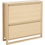 WoodMan Schuhkommode »NewEst«, Breite 64,5 cm, mit 2 Klappen, Holzfurnier aus Eiche,