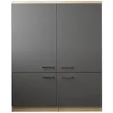 Respekta Küchenmöbel-Set 11 Merle 120 cm Grau