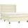 vidaXL Boxspringbett mit Matratze Creme 140x200 cm Kunstleder