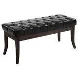 CLP Sitzbank Ramses Kunstleder antik-dunkel, hochwertige Polsterung schwarz 100 cm x 46 cm x 38 cm