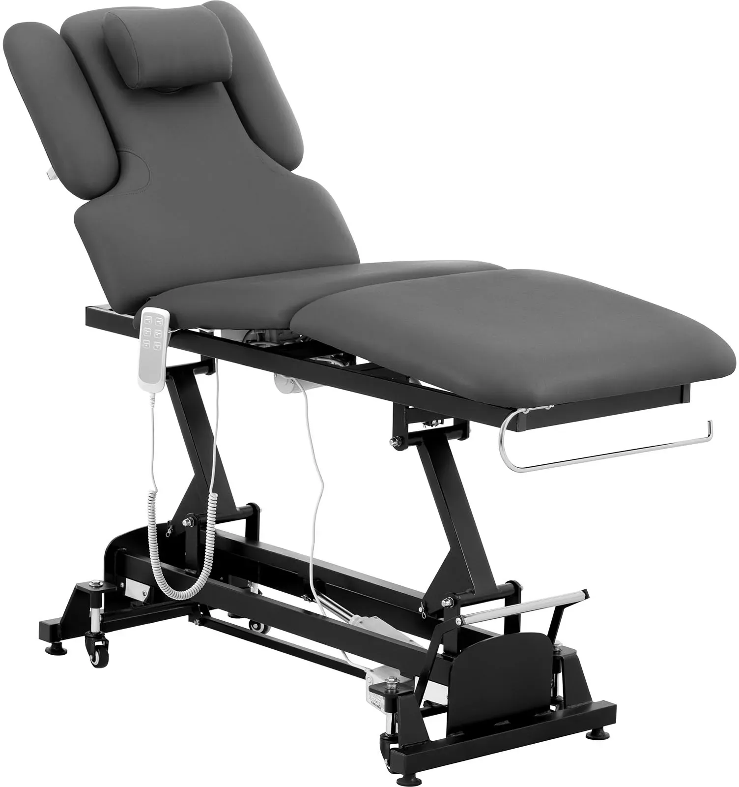 physa Massageliege elektrisch - 3 Motoren - 250 kg - Schwarz/Grau PHYSA NANTES GRAY_PH