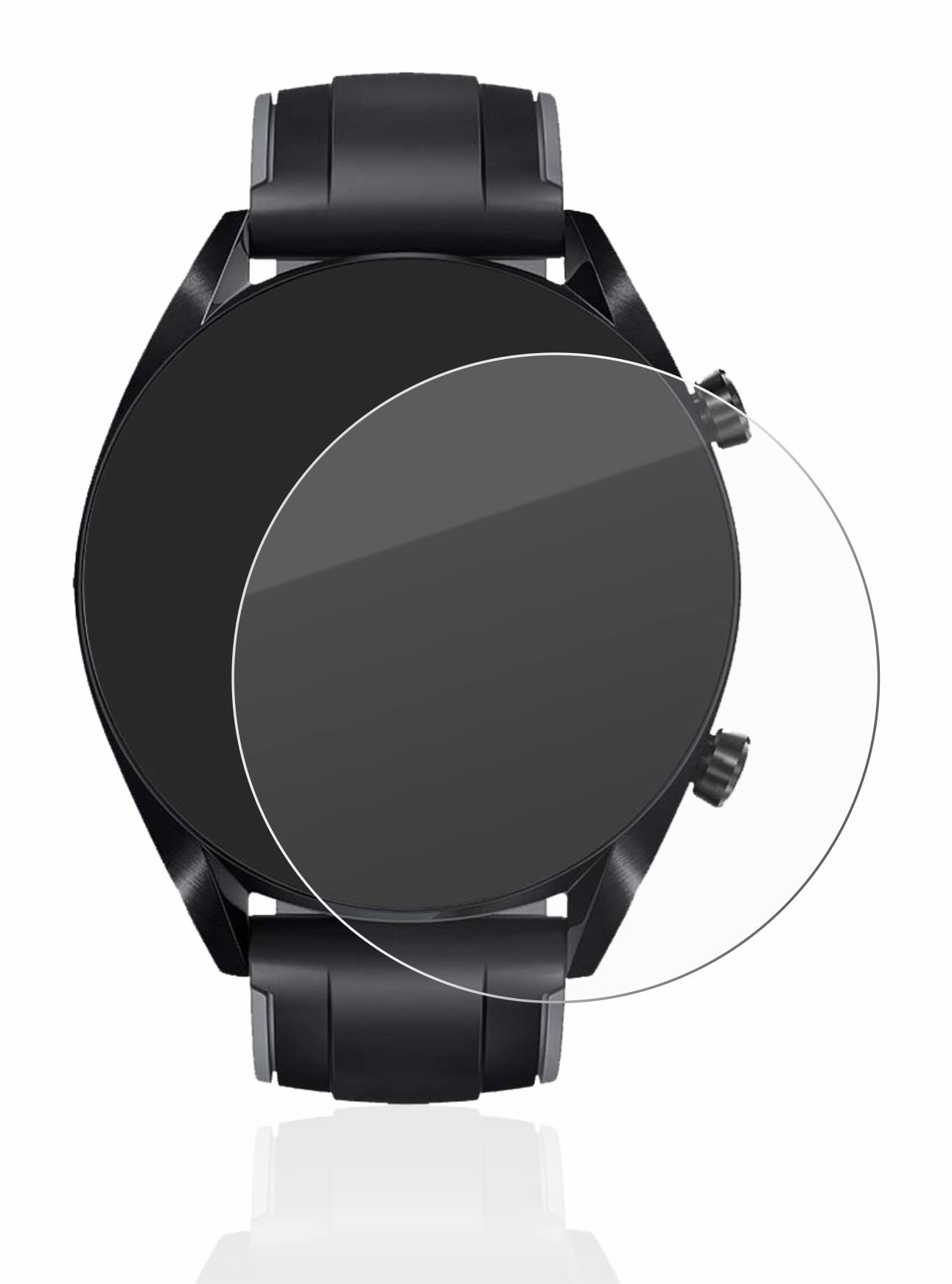 BROTECT Panzerglasfolie für Huawei Watch GT 2 (46 mm) Schutzglas Schutzfolie [Extrem Kratzfest 9H, Anti-Fingerprint, Ultra-Transparent]