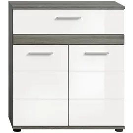 inn.furn Bailey Badkommode 71x79x31 cm Weiß Grau