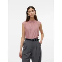 Vero Moda regular fit Blusentop mit Spitze Modell 'MILLA', rosa XL