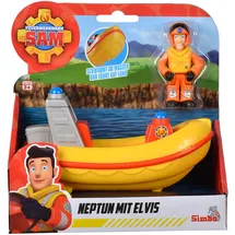 Simba Feuerwehrmann Sam Neptun Boot mit Elvis Figur 19 cm