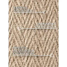 Villeroy & Boch 1851 Jute, Teppich Mirabelle Natur elfenbein), - Weiß