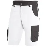 Premium Arbeitsshorts THEO "Twill 300" - 68 - weiß/anthrazit