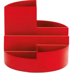 MAULrundbox Recycling, rote Oberfläche, matt, 6 Fächer
