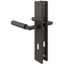 MS Beschläge Langschildgarnitur Baustil Anthrazit Buntbart