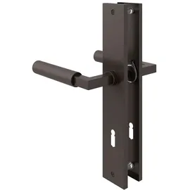 MS Beschläge Langschildgarnitur Baustil Anthrazit Buntbart