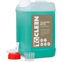 TOCLEEN® 3 Liter Vollwaschmittel 300 Waschladungen, Flüssigwaschmittel mit Duft Fresh Cotton