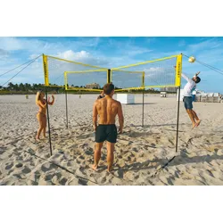 Crossnet distributed by Hammer Volleyballnetz »und Beachballnetz Crossnet«, mit Transporttasche (Rucksack) Crossnet distributed by Hammer gelb B/H/L: 440 cm x 240 cm x 440 cm