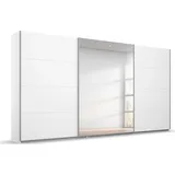 Rauch Schwebetürenschrank Kleiderschrank Schrank Garderobe BESTSELLER KOLUNA mit Spiegel inkl. 2 Innenschubladen sowie extra Einlegeböden MADE IN GERMANY weiß 360 cm x 210 cm x 62 cm