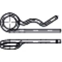 Federstecker DIN 11024 Edelstahl blank doppelt gewunden 7