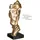 Casablanca modernes Design Casablanca Skulptur Silence, Deko Figur Gold, Kunstharz Statue Wohnzimmer, Büro Dekoration H. 39 cm x B. 13 cm - Moderne Skulpturen Gesicht, Schweigen, Stille