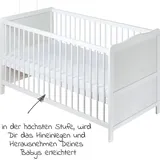 jonka Babybett, Gitterbetten Babybett-Komplett-Set Mona inkl. Bettwäsche, Himmel 70 x 140 cm