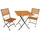 FRG Bistro Set 3-tlg. Schwarz