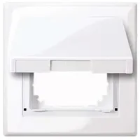 Merten Abdeckung Schutzkontakt-Steckdose mit Klappdeckel Weiß 478025