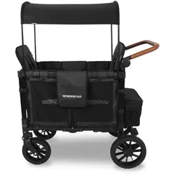 Wonderfold W2 Luxe Doppel-KinderVan, Vulkanisches Schwarz