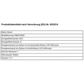 Bosch Einbaubackofen + Glaskeramikkochfeld autark 60 cm Teleskopauszug