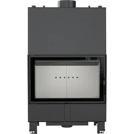 Kratki Kaminofen Lucy Stahl Schwarz/Abdeckplatte Glas