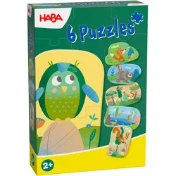 Puzzle HABA "6 erste Puzzles Waldtiere", bunt, Puzzles, Jungen, Pappe, Motiv