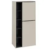 Villeroy & Boch Subway 3.0 Mittelschrank C59901VN 57,4x120x36,2cm, Schanier rechts/Griff Volcano black, cashmere grey