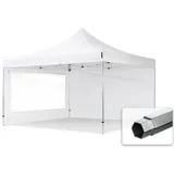 TOOLPORT 4x4m Aluminium Faltpavillon ALU Pavillon Partyzelt weiß