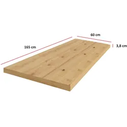 Küchen Arbeitsplatte 165cm 38 mm Küchenzeile Küchenblock Eiche Artisan Eko Stilo