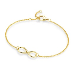 Smart Jewel Armband Infinityzeichen als Mittelteil, Silber 925 Gold Damen 