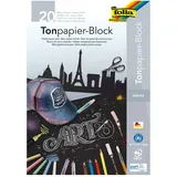 Folia Tonpapierblock schwarz 130 g/m2 A4 20 Blatt