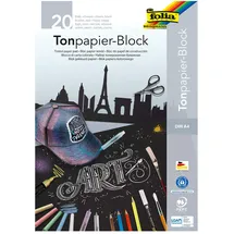 Folia Tonpapierblock schwarz 130 g/m2 A4 20 Blatt