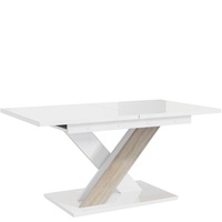 MEBLINI Esstisch Ausziehbar - Esszimmertisch Modern - Küchentisch - Säulentisch - Ausziehtisch - Dining Table - Esszimmertische - 140-180x80x75cm...