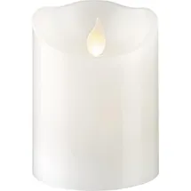 StarTrading LED Stumpenkerze Twinkle 10 cm weiß