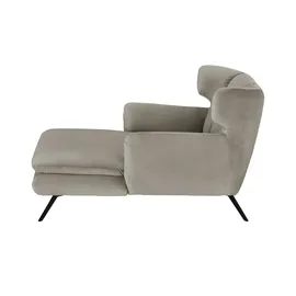 jette home Longseat-Sessel Samt 130 x 95 x 160 cm Grau