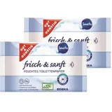 Gut&Günstig Feuchtes Toilettenpapier frisch & sanft 1-lagig, 140 Tücher