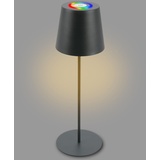 Briloner Tischlampe kabellos Touch, buntes RGB+W Licht, höhenverstellbar,