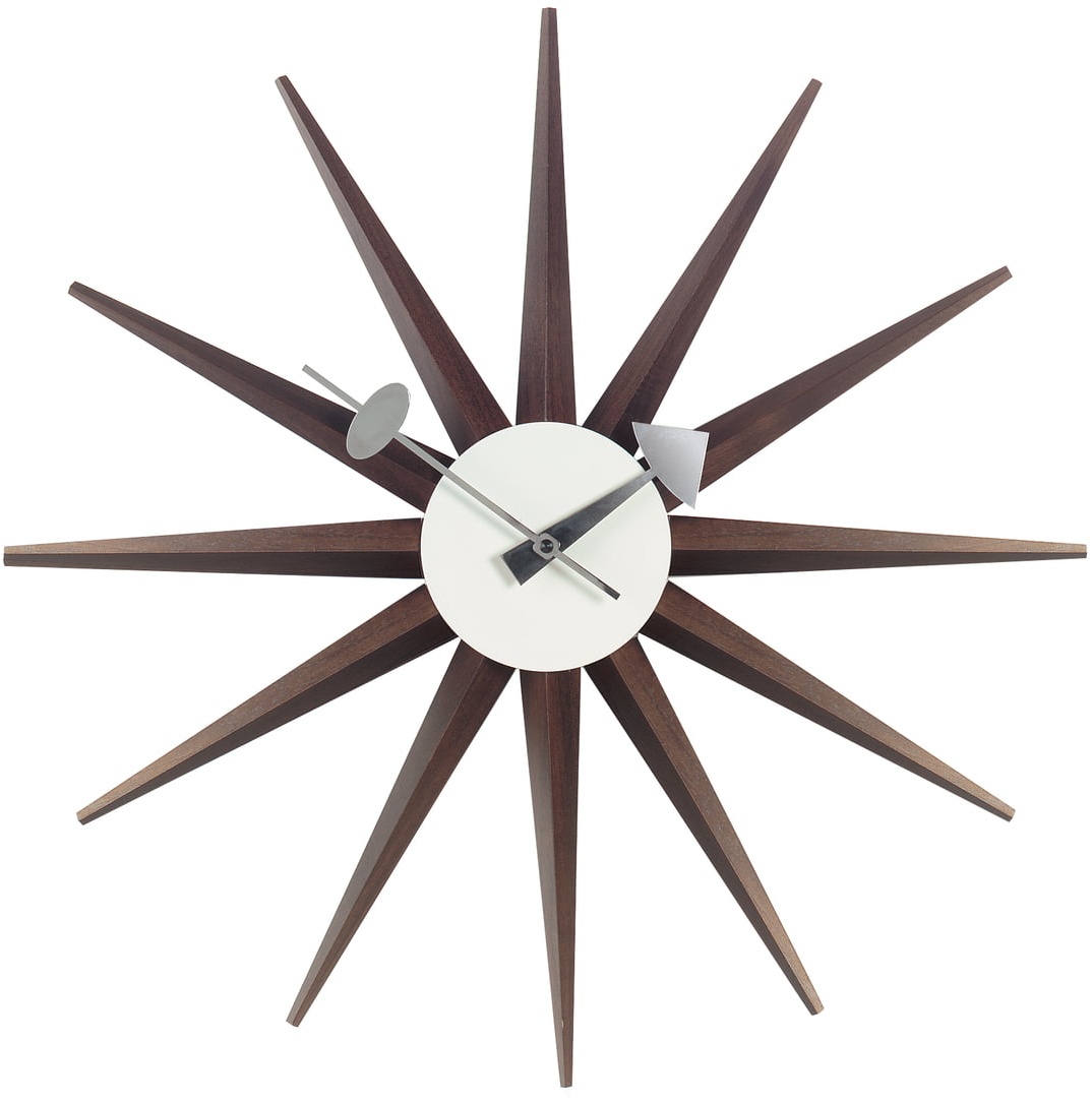 Vitra - Sunburst Clock, Nussbaum