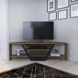 HANAH Home Skye Decor TV-Lowboard 120 x 35 x 36,8 cm Schwarz/Eiche Spanplatte